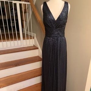 Amsale G884Q navy size 14